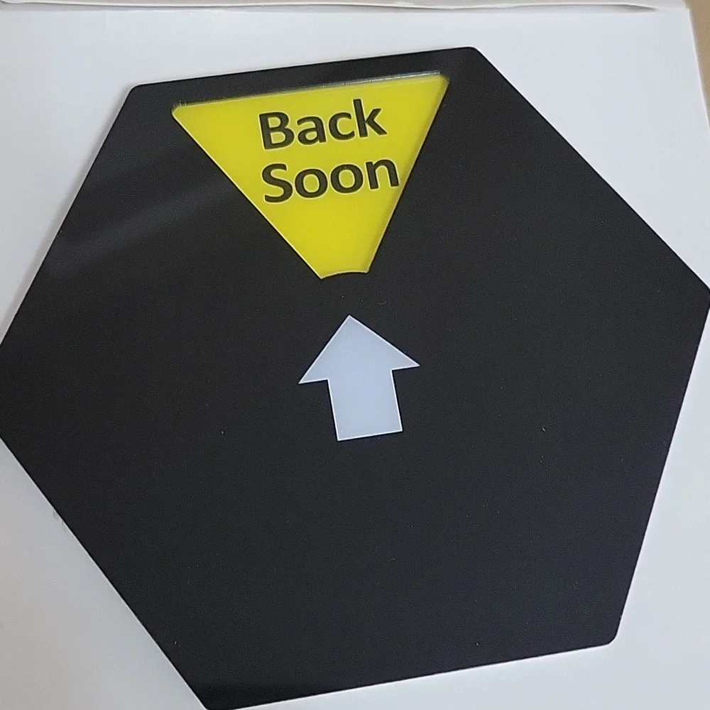 Changeable Office sign self adhesive double sided tape included nwt
